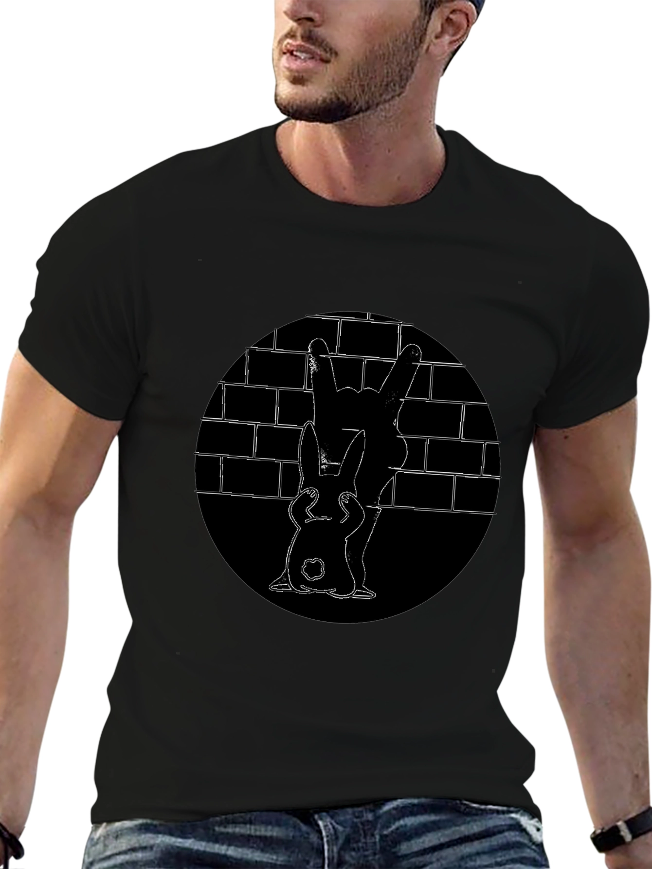 Rabbit in Bricks Graphic Tee