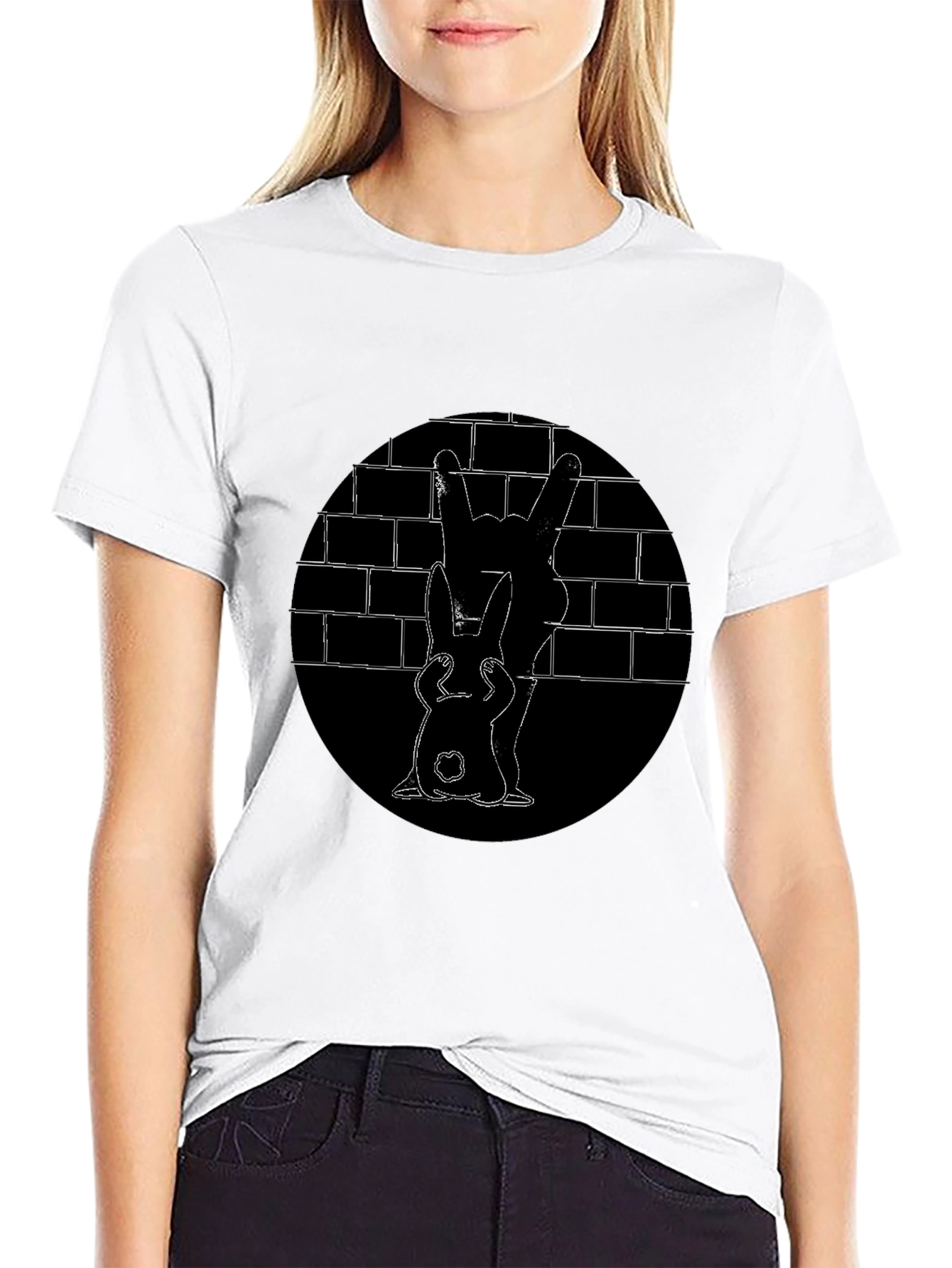 Rabbit in Bricks Graphic Tee