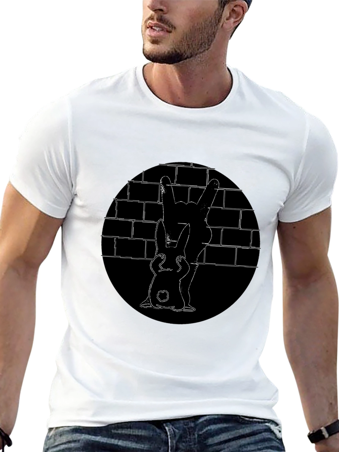 Rabbit in Bricks Graphic Tee