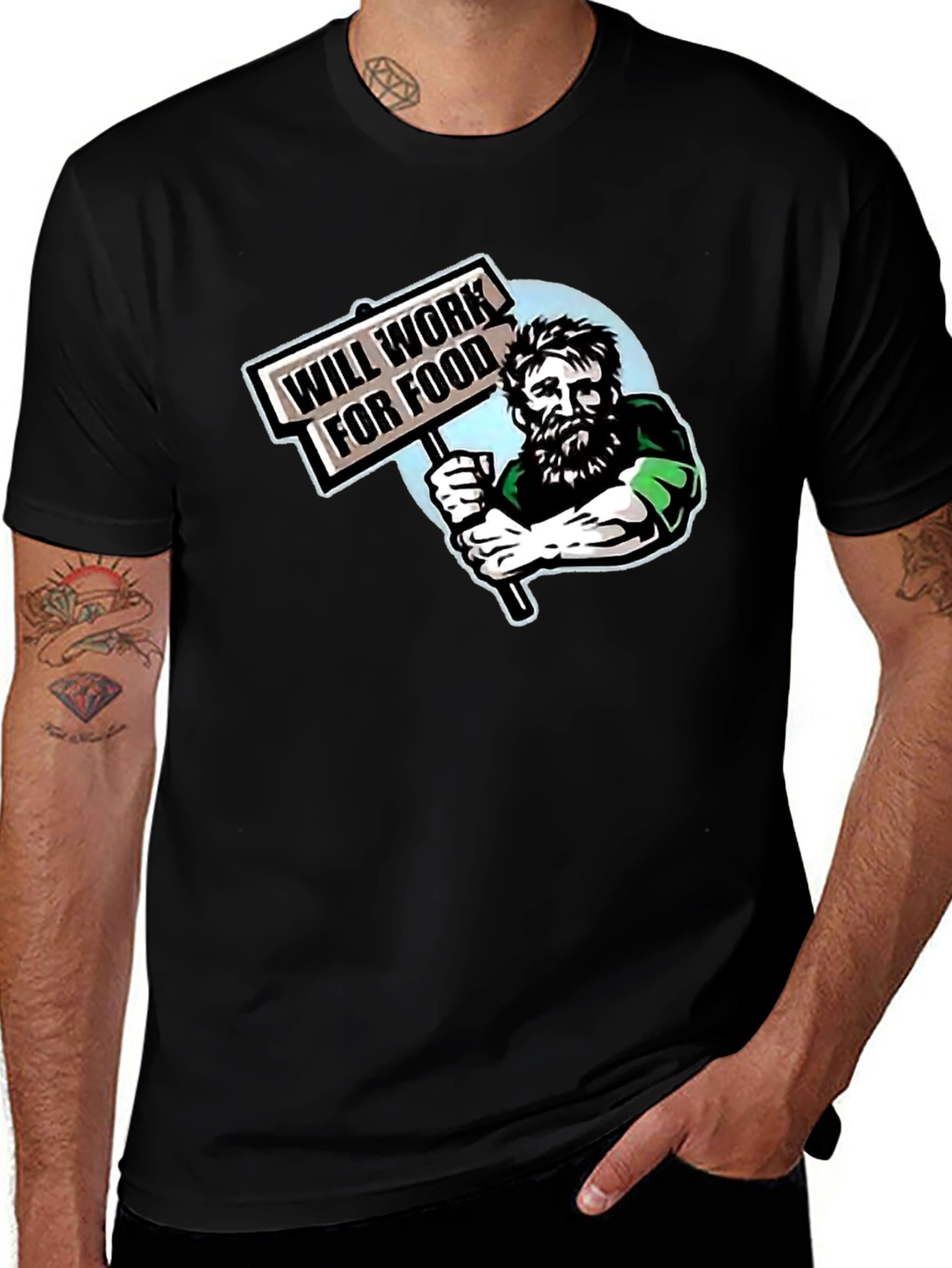 Will Work For Food Graphic T-Shirt