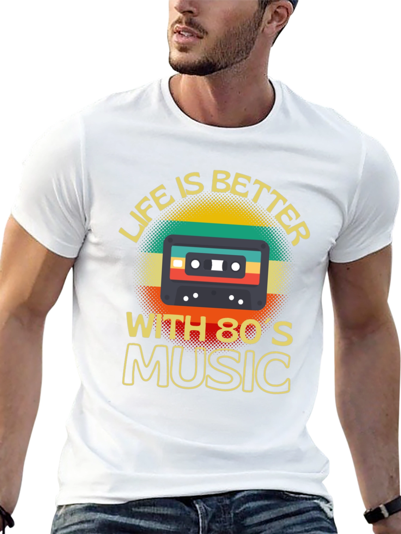 80s Music T-Shirt Retro Cassette Graphic Tee