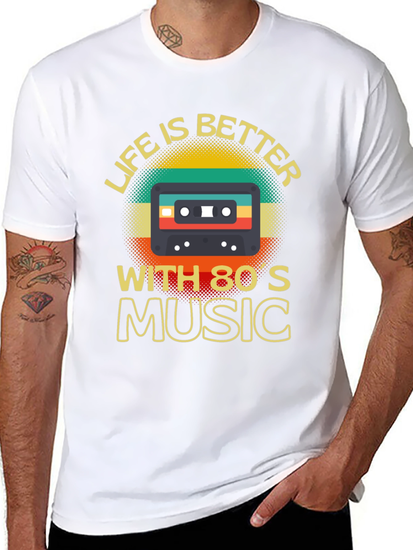 80s Music T-Shirt Retro Cassette Graphic Tee