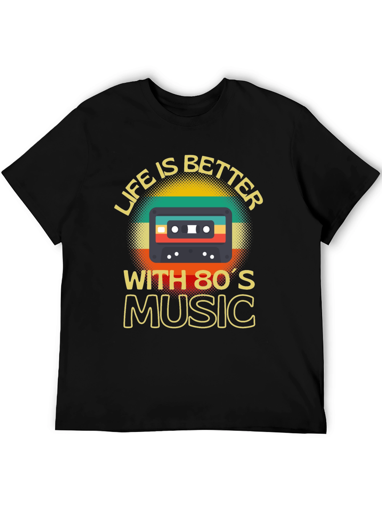 80s Music T-Shirt Retro Cassette Graphic Tee