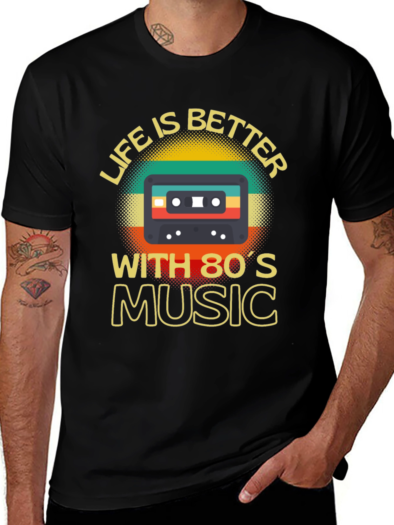 80s Music T-Shirt Retro Cassette Graphic Tee