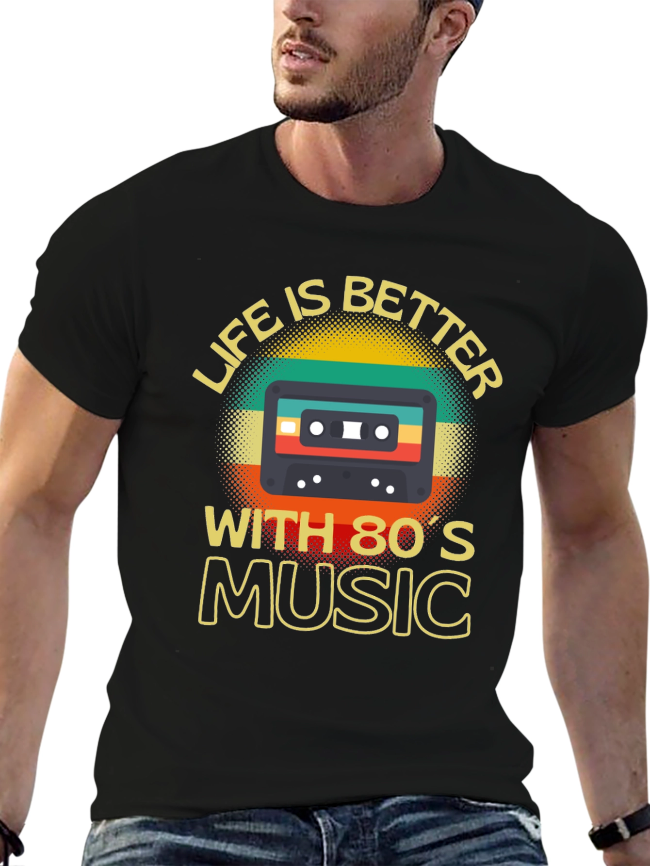 80s Music T-Shirt Retro Cassette Graphic Tee