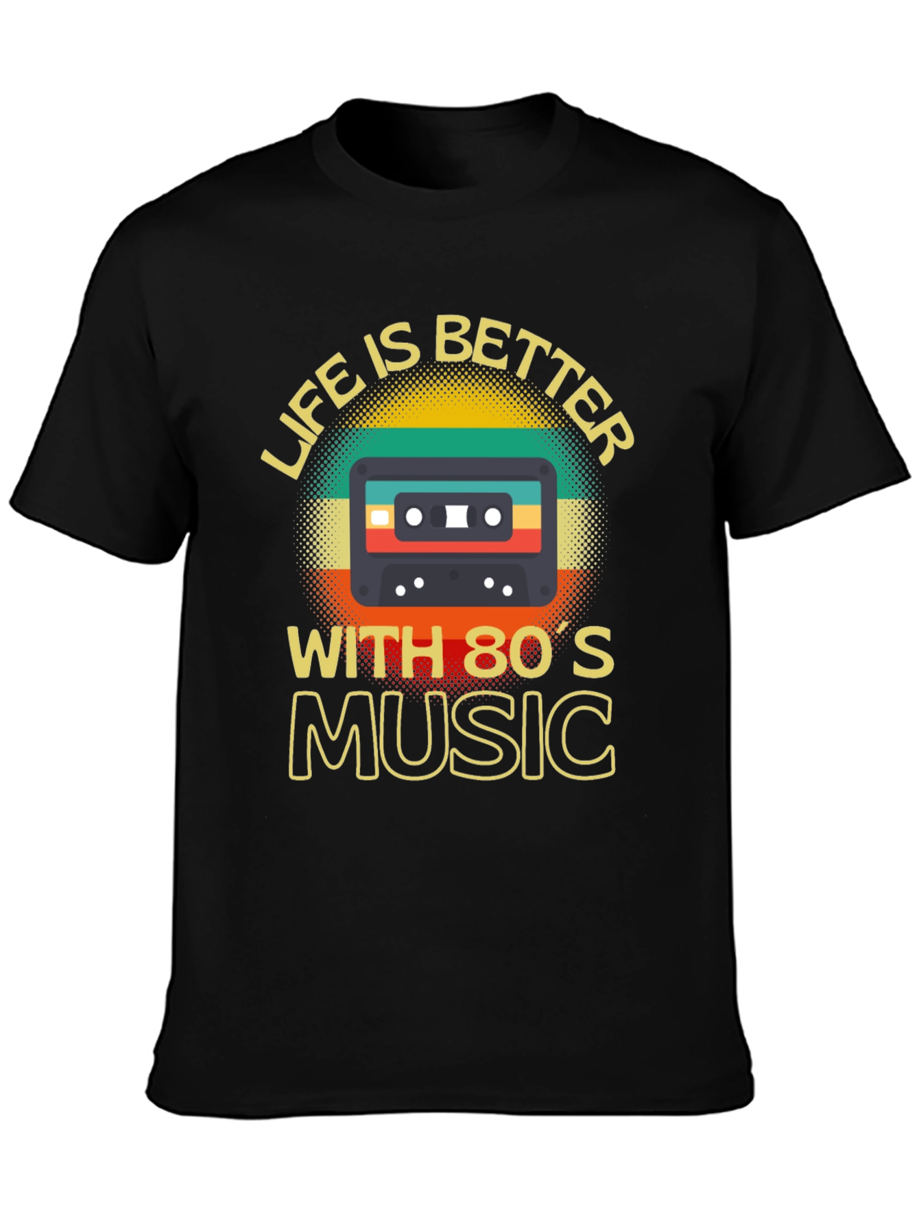 80s Music T-Shirt Retro Cassette Graphic Tee