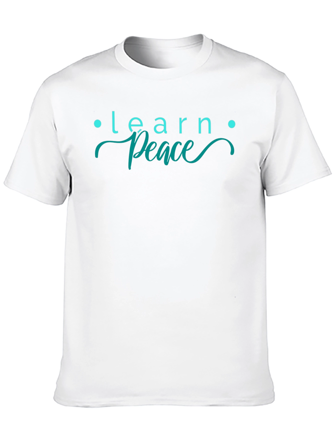 Learn Peace Graphic Tee - Black Cotton Blend T-Shirt