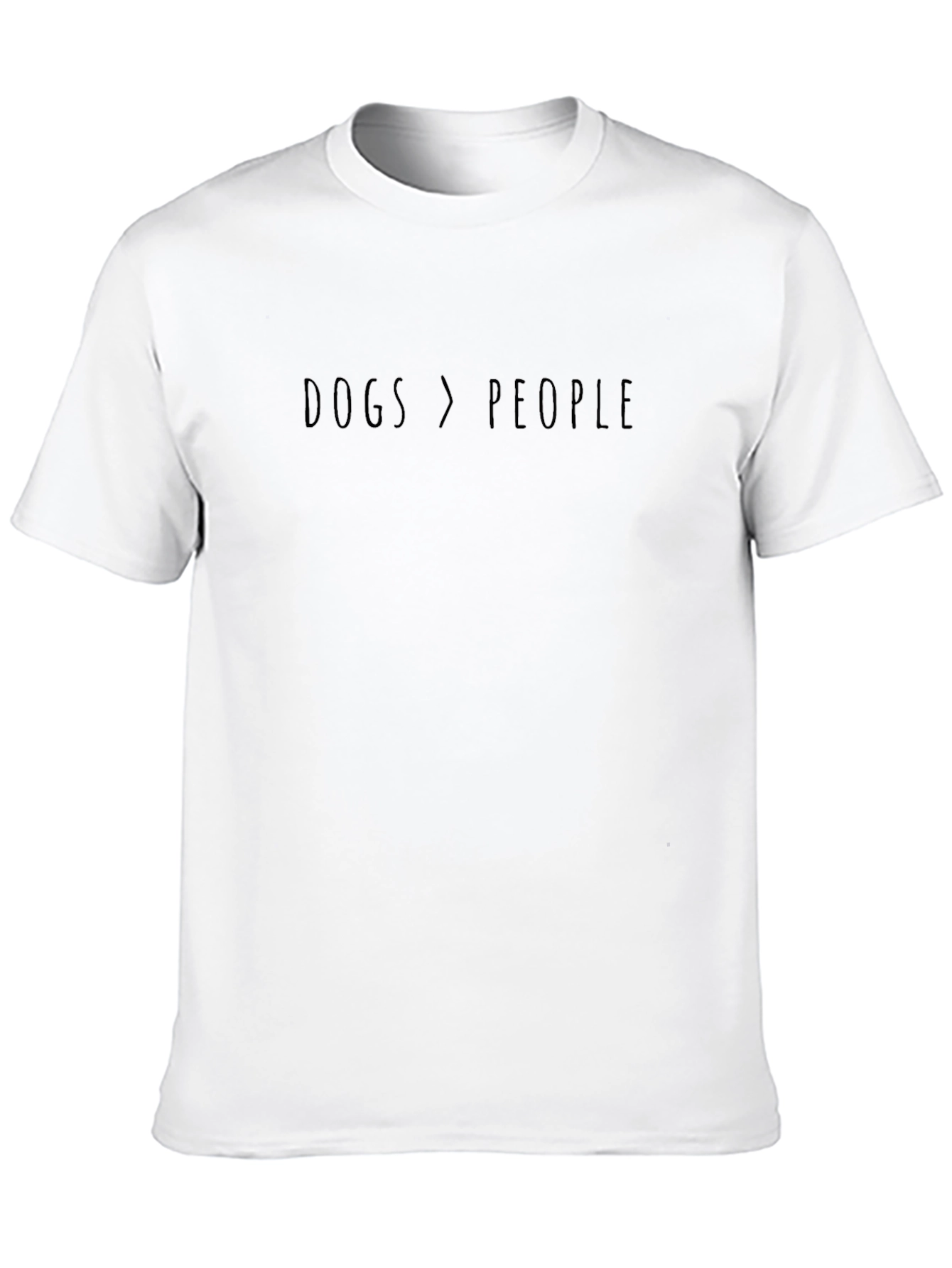 Dogs > People Graphic Tee - Black Cotton T-Shirt