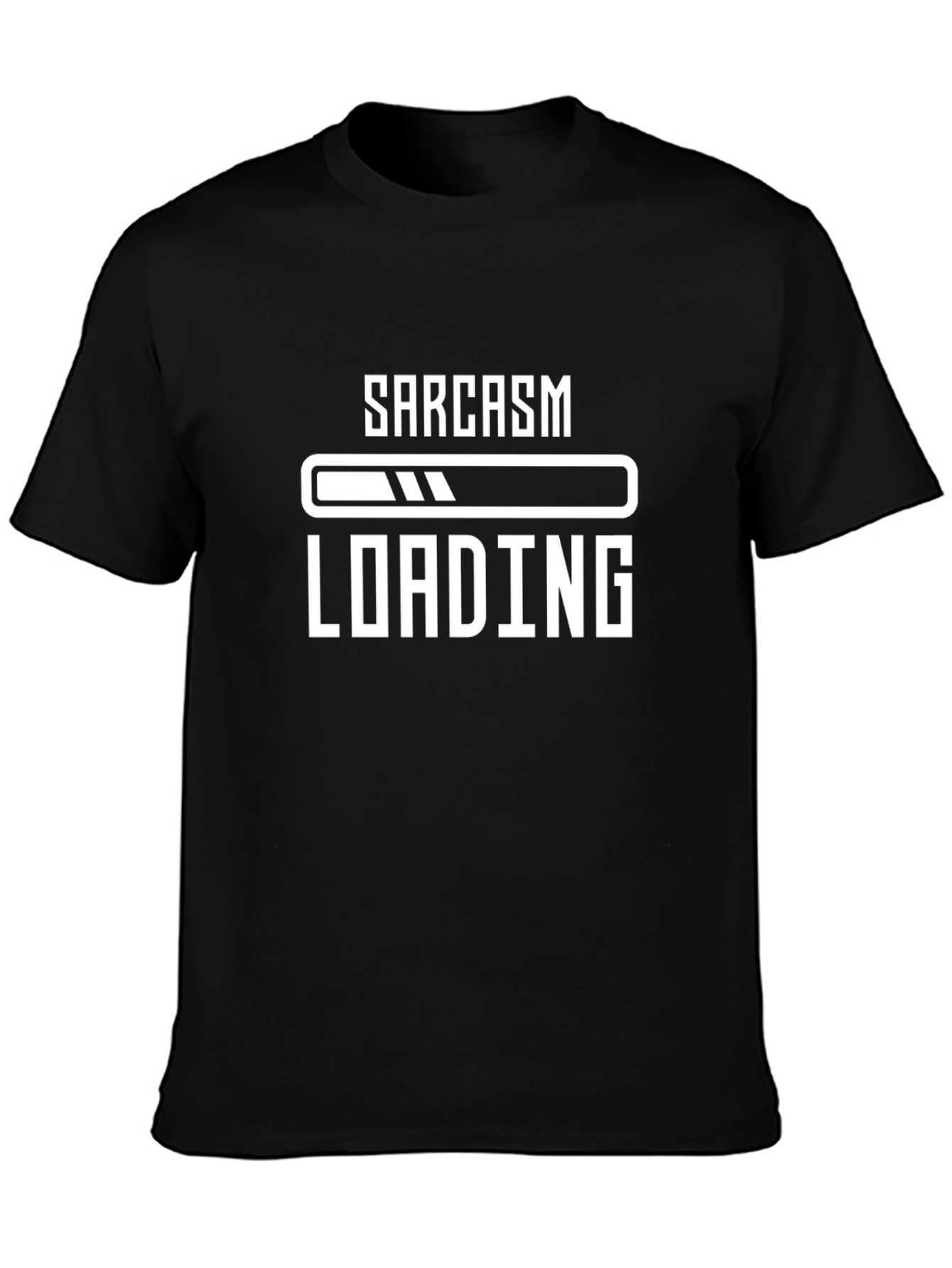 Sarcasm Loading Black Graphic Tee