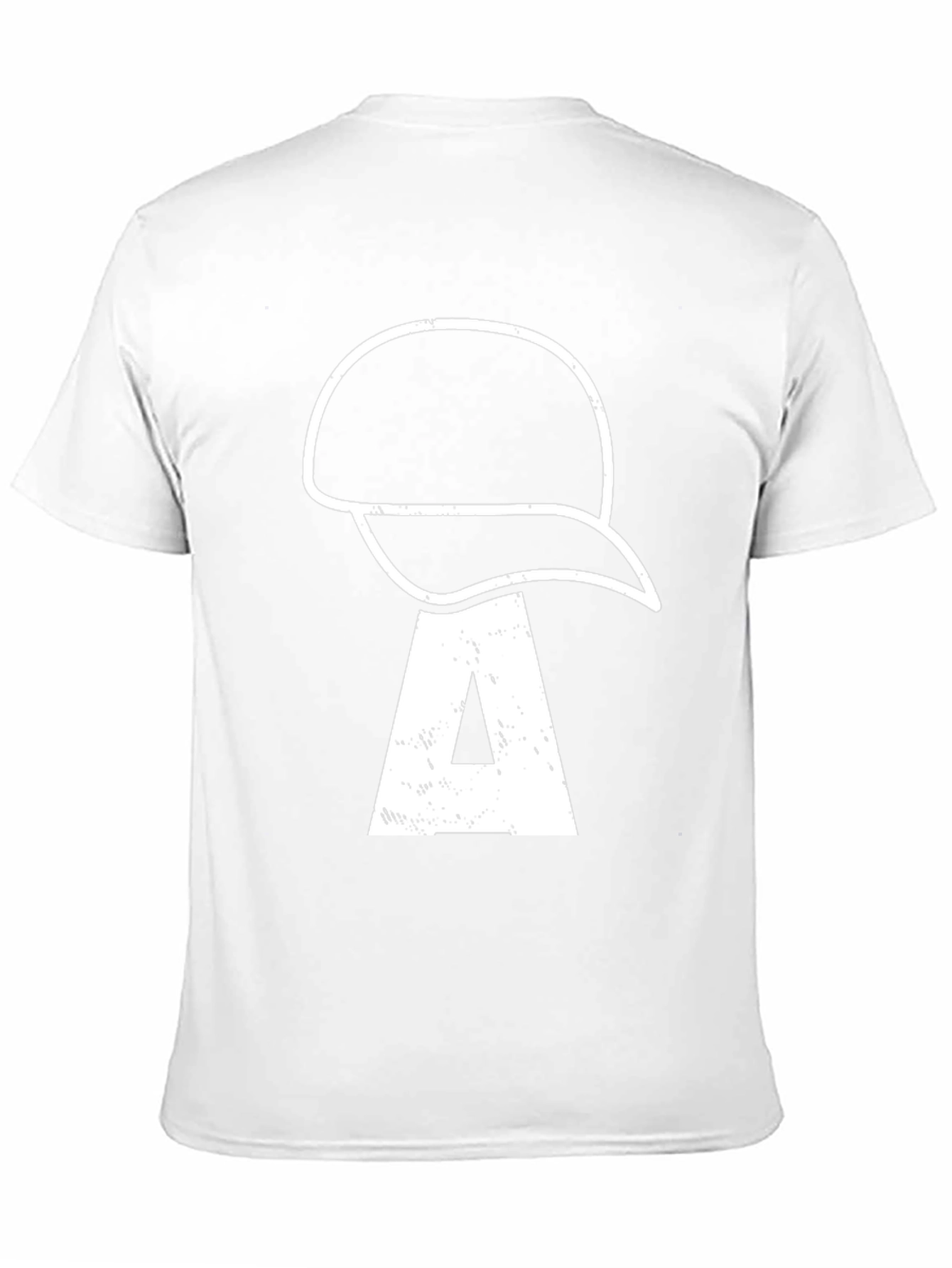 Black T-Shirt with Hat and Letter A Design