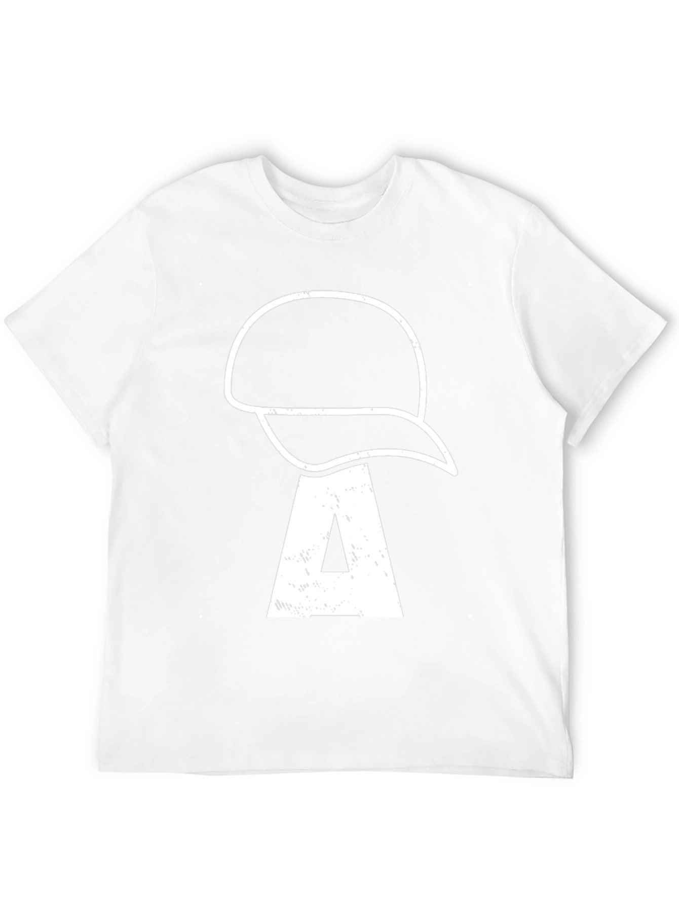 Black T-Shirt with Hat and Letter A Design