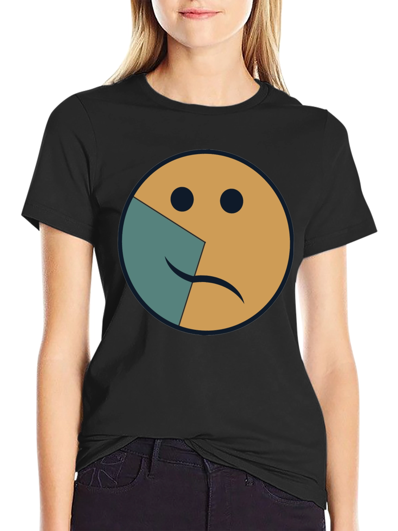 Two-Faced Emoji Graphic Tee - Express Yourself!