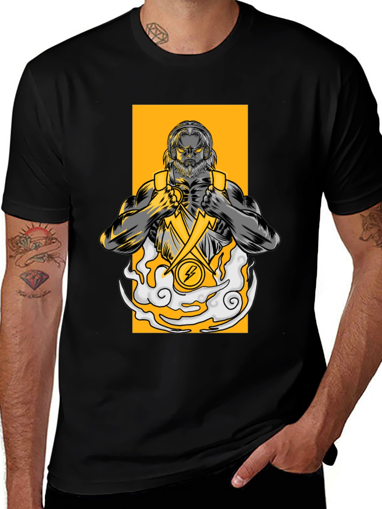Zeus Graphic T-Shirt - Lightning Bolt Design