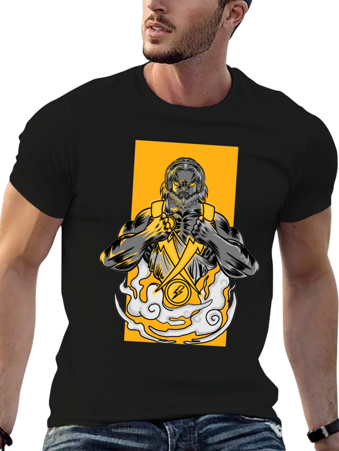 Zeus Graphic T-Shirt - Lightning Bolt Design
