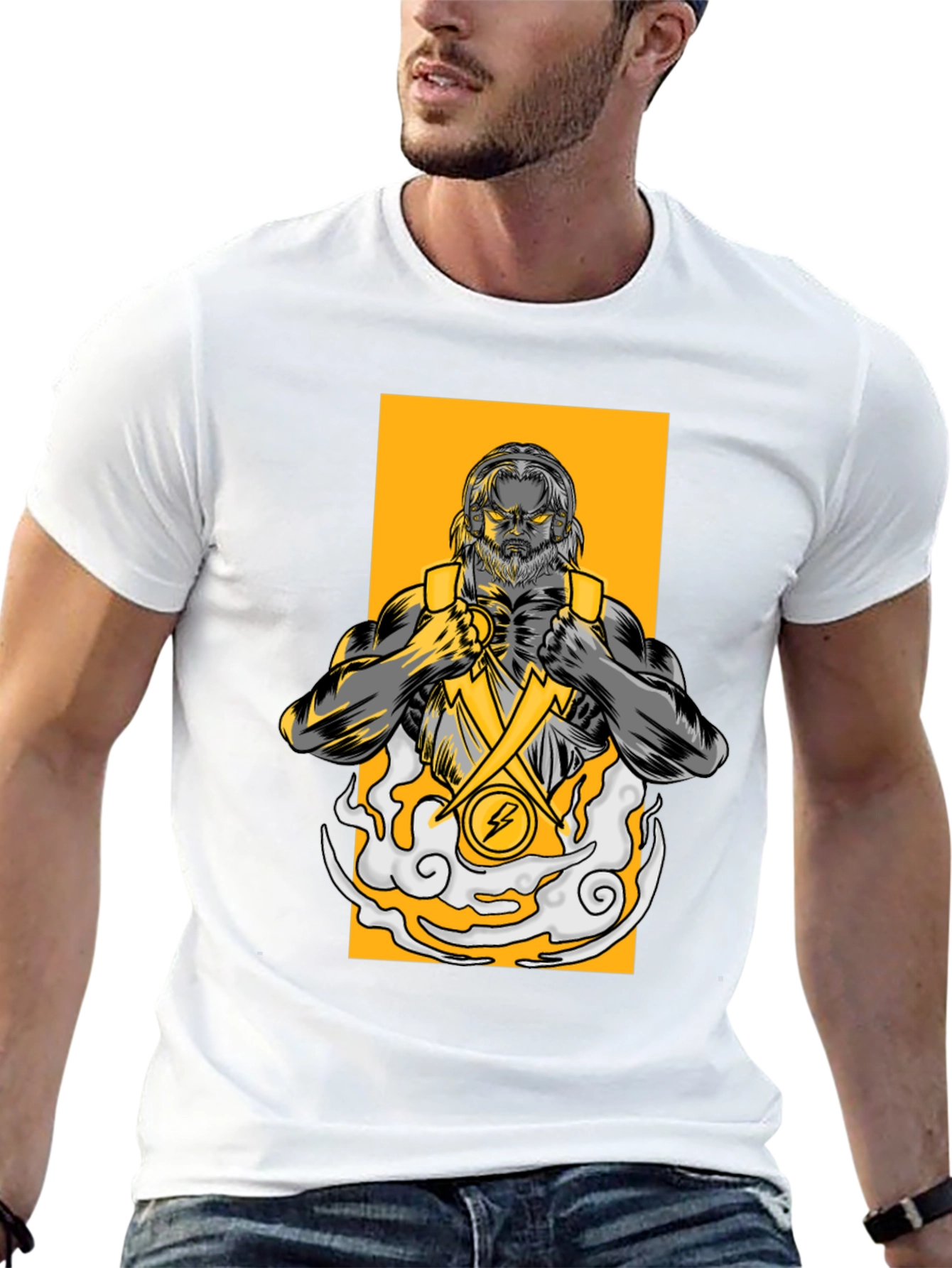 Zeus Graphic T-Shirt - Lightning Bolt Design