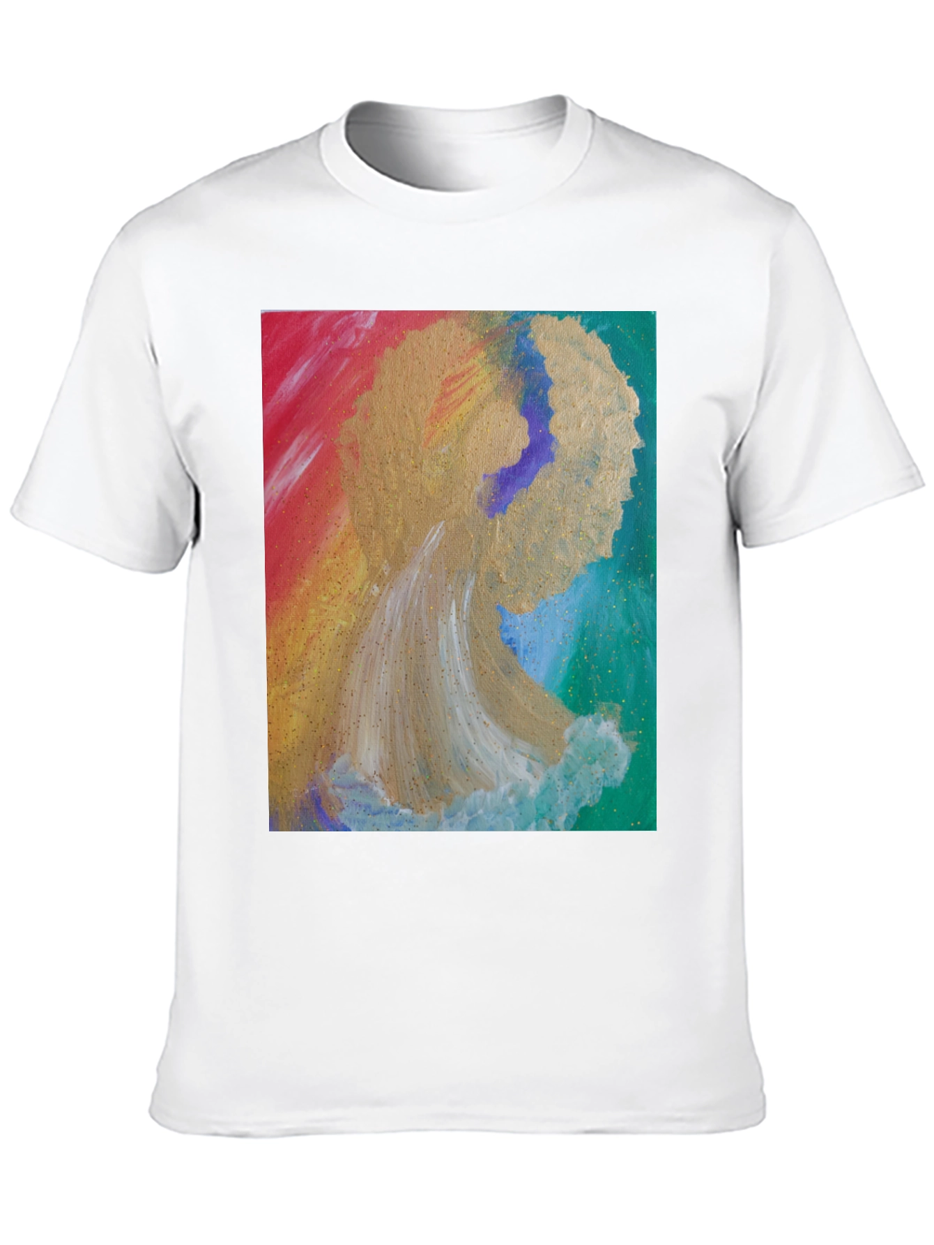 Abstract Angel Graphic Tee - Artistic Expression