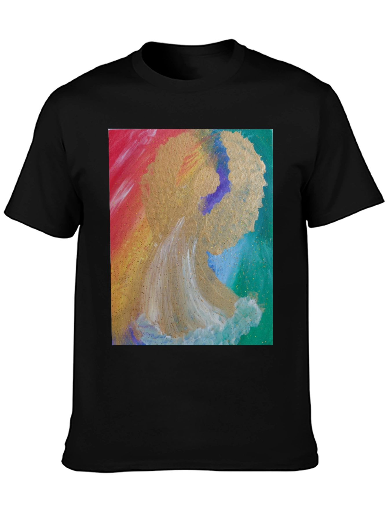 Abstract Angel Graphic Tee - Artistic Expression