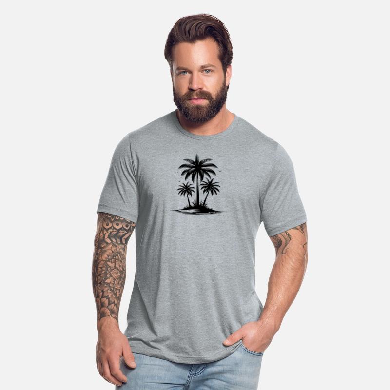 Tropical Island Palm Trees And Beach