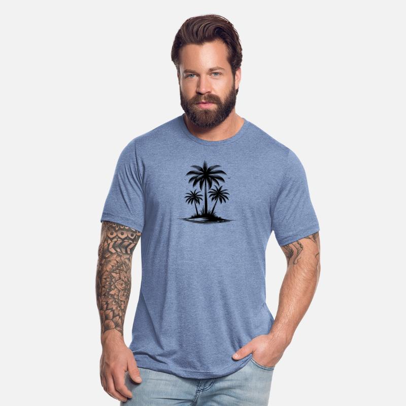 Tropical Island Palm Trees And Beach