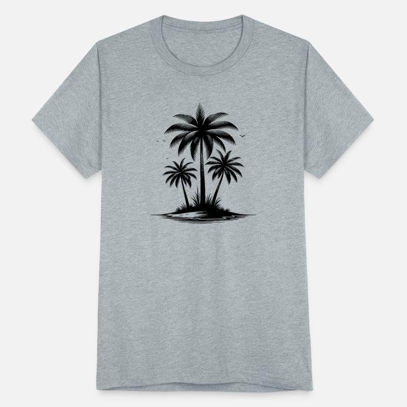 Tropical Island Palm Trees And Beach