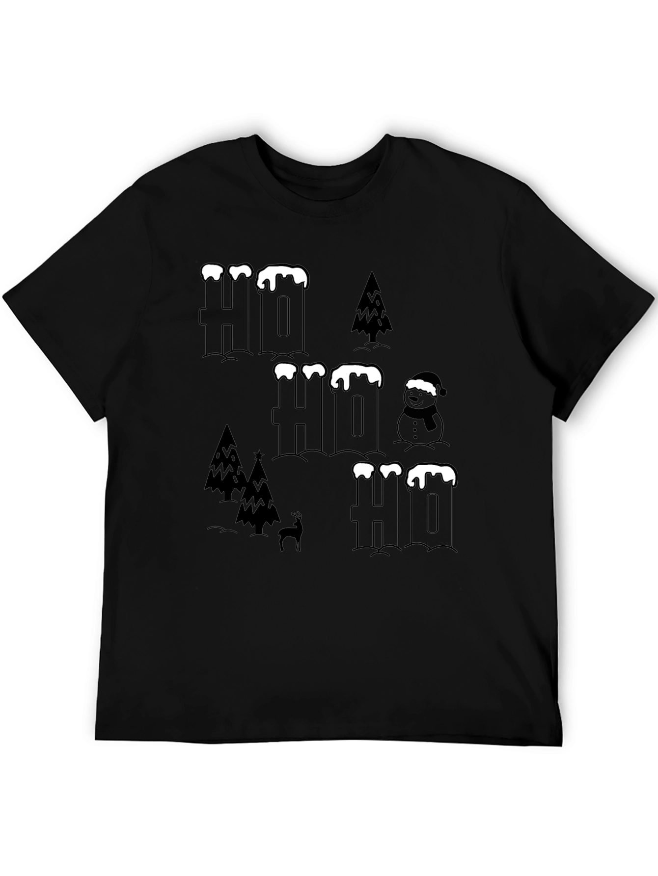 Festive Ho Ho Ho Christmas Graphic Tee