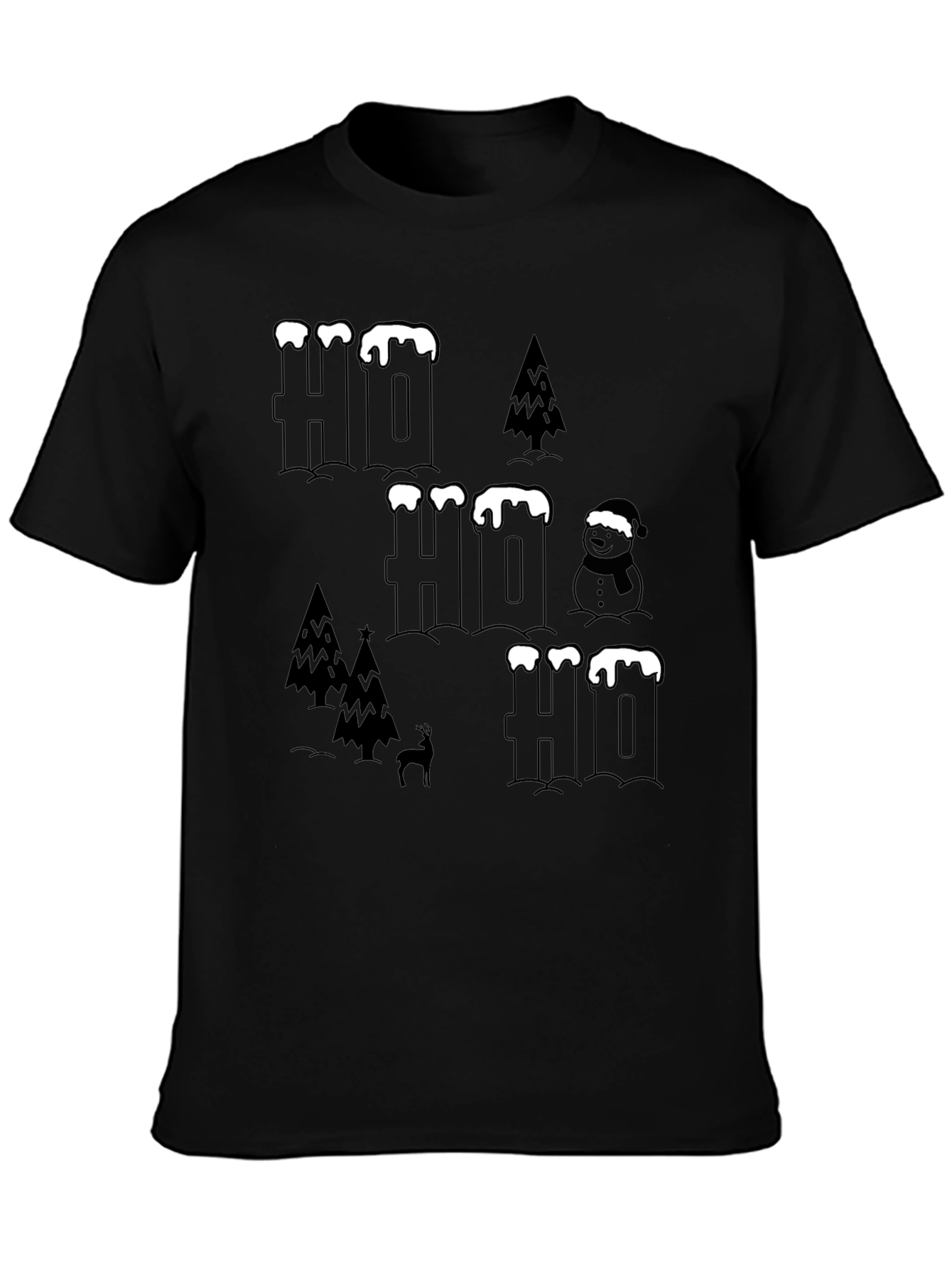 Festive Ho Ho Ho Christmas Graphic Tee