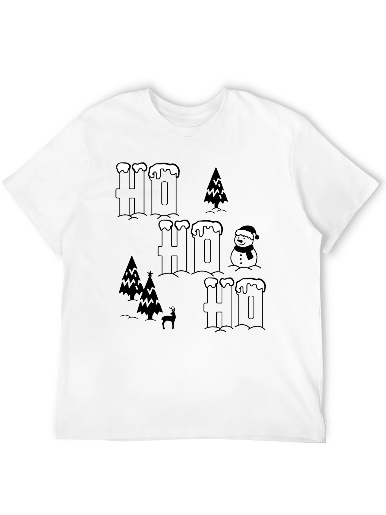 Festive Ho Ho Ho Christmas Graphic Tee
