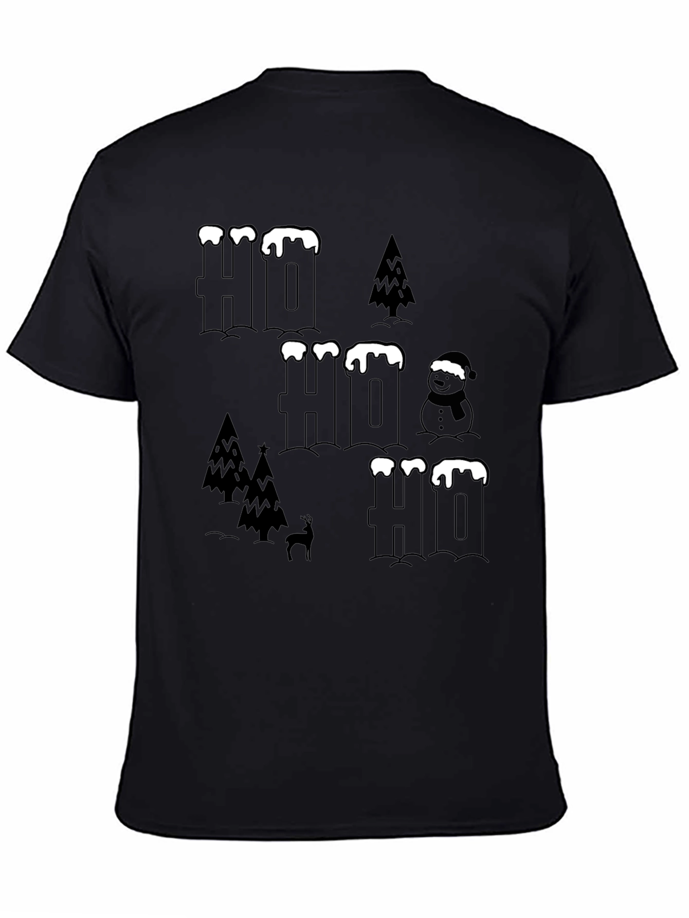 Festive Ho Ho Ho Christmas Graphic Tee