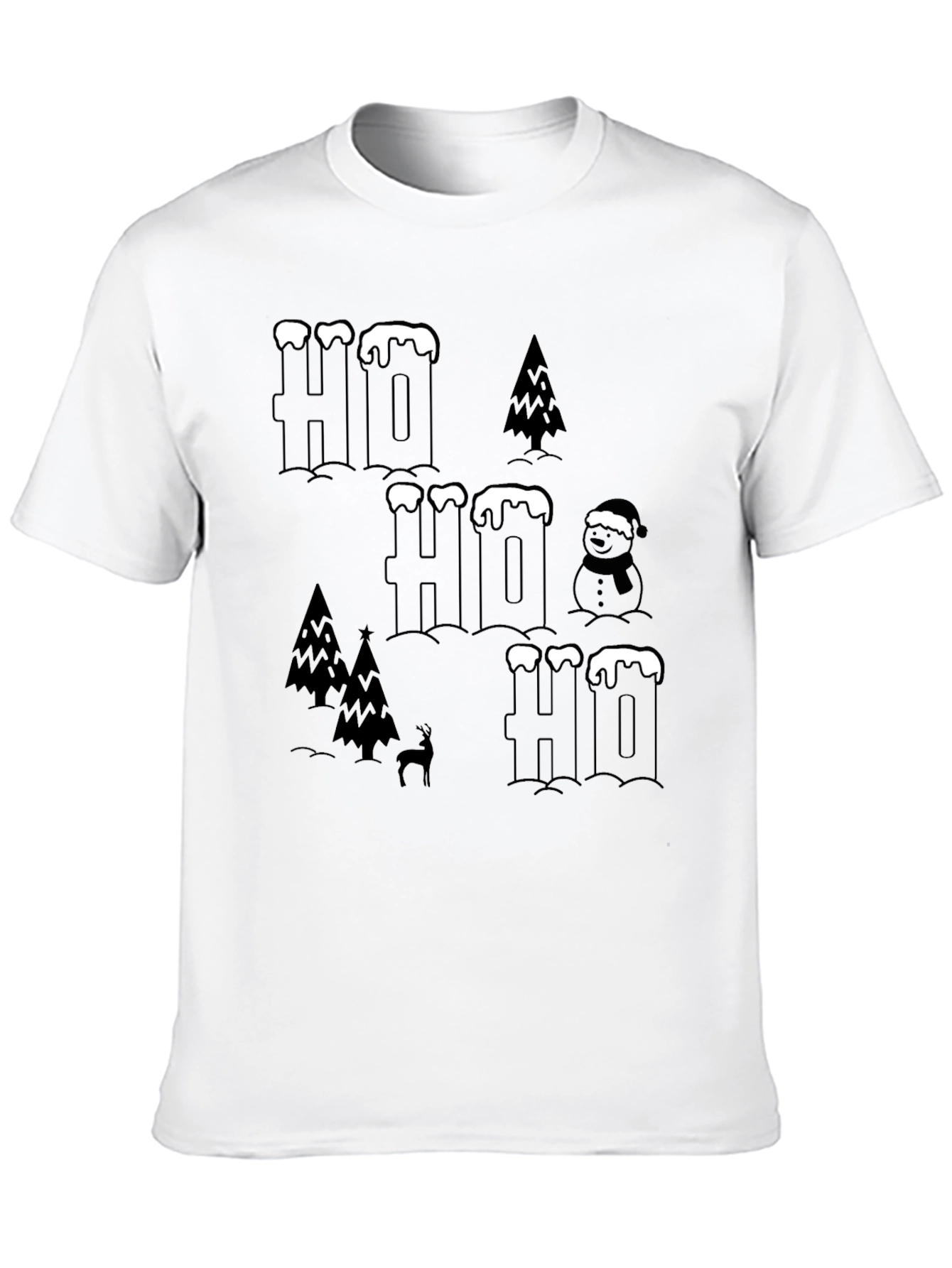 Festive Ho Ho Ho Christmas Graphic Tee