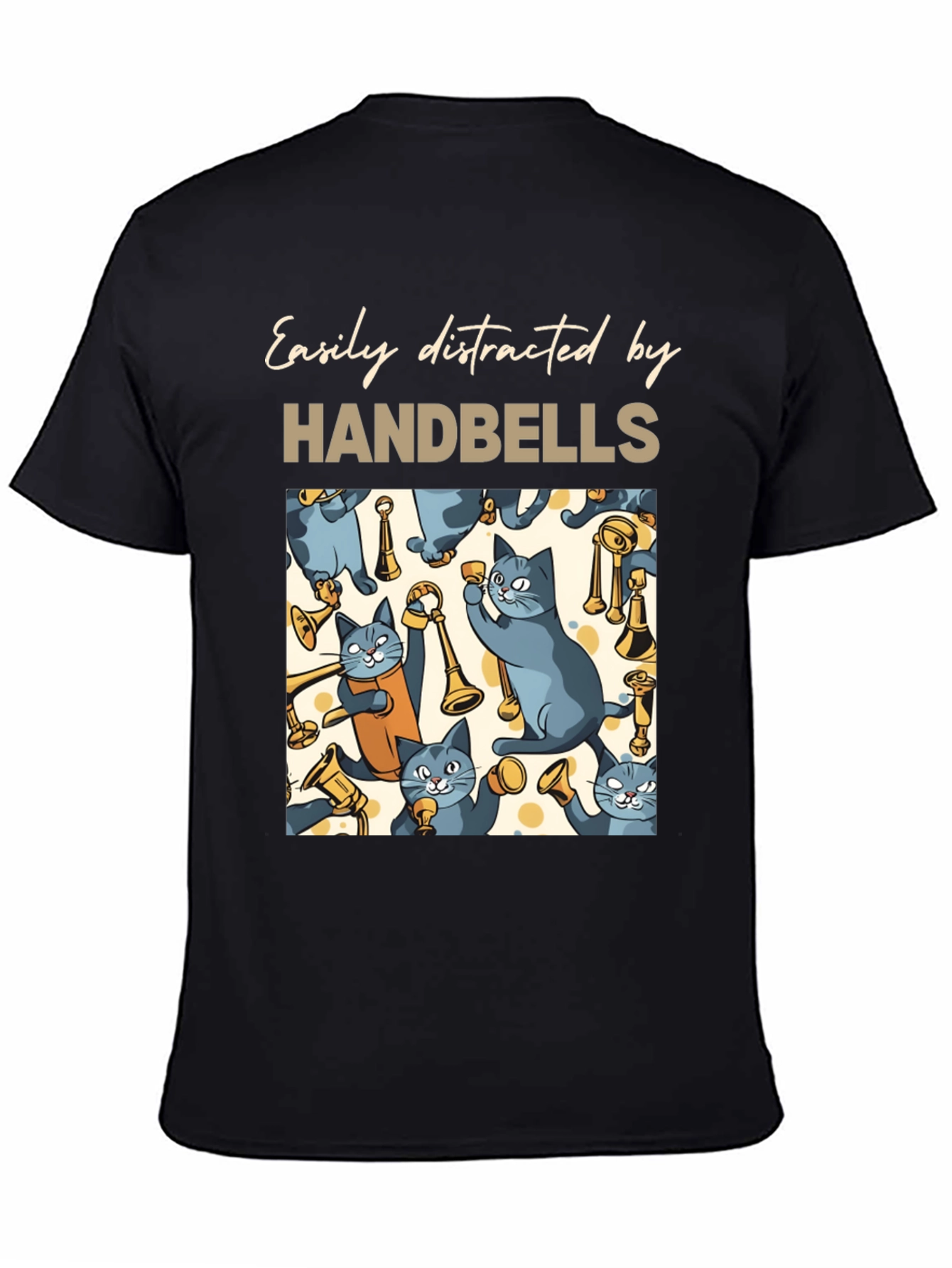Cat Handbell Lover T-Shirt - Easily Distracted