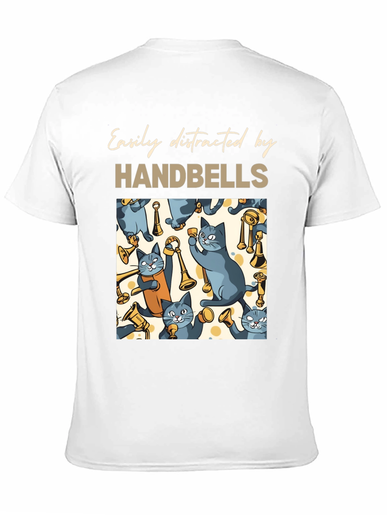Cat Handbell Lover T-Shirt - Easily Distracted