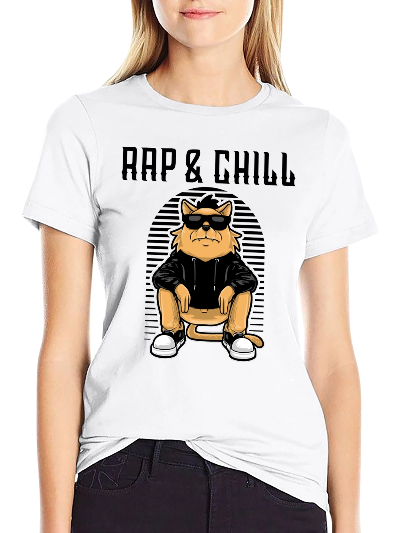 Rap & Chill Cat T-Shirt - Cool Graphic Tee