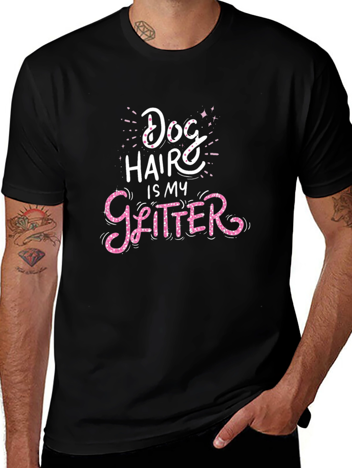 Dog Hair is My Glitter Graphic T-Shirt