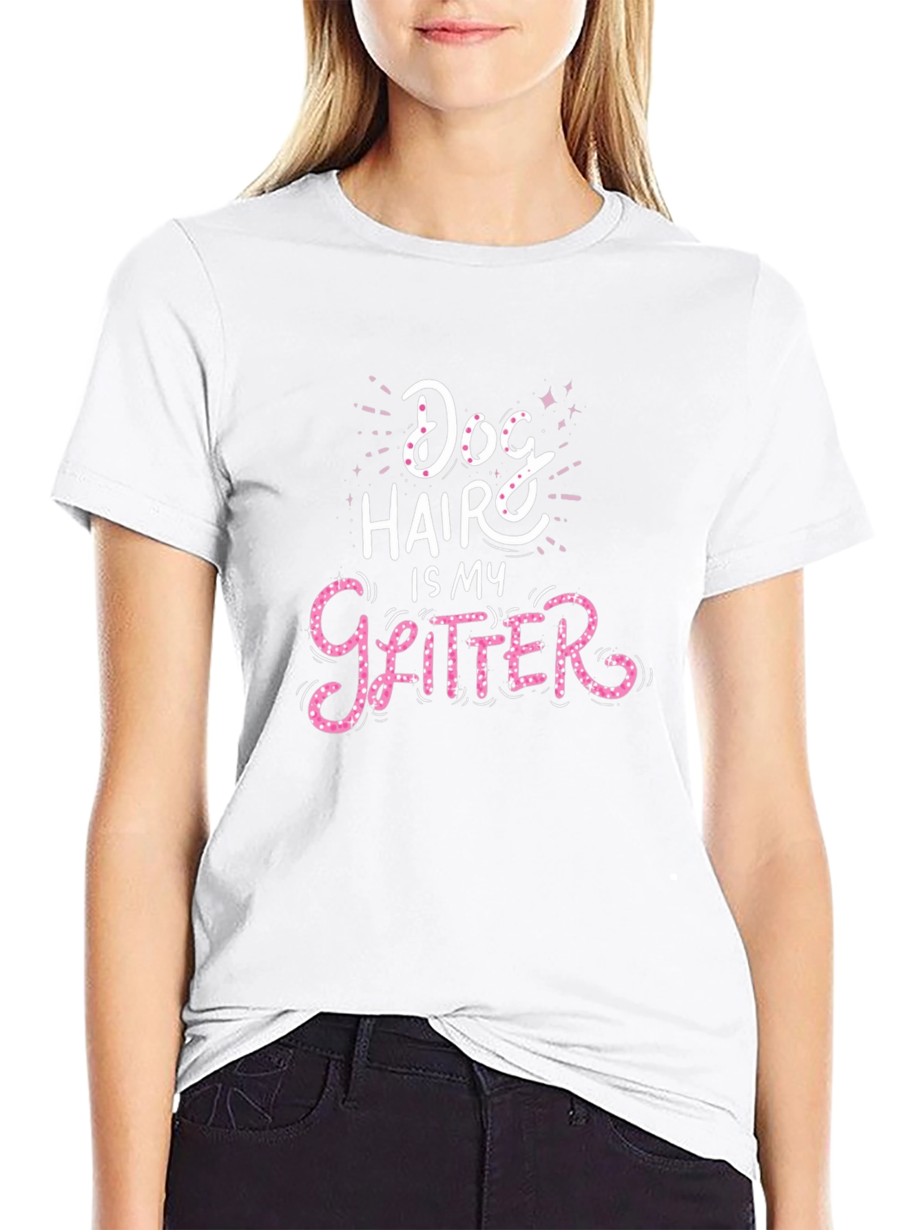 Dog Hair is My Glitter Graphic T-Shirt