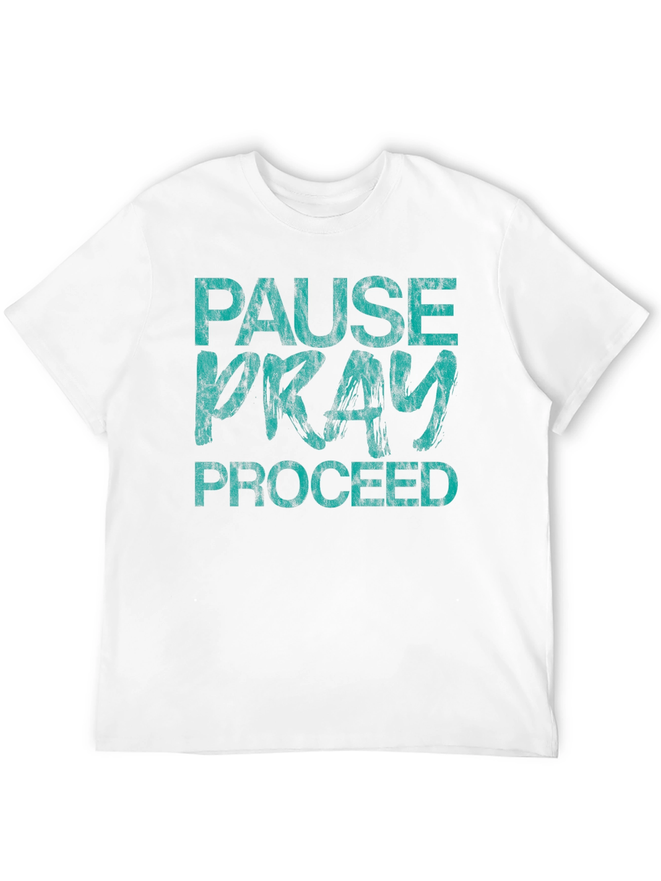Pause Pray Proceed Graphic Tee - Inspiring Black T-Shirt