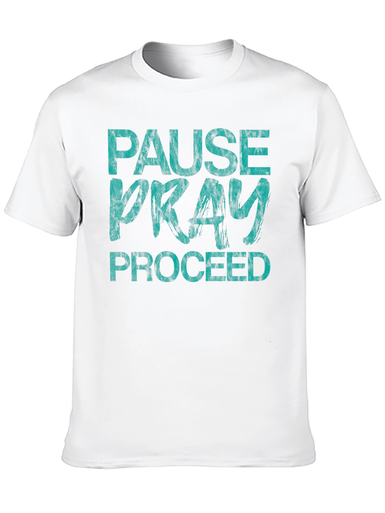 Pause Pray Proceed Graphic Tee - Inspiring Black T-Shirt