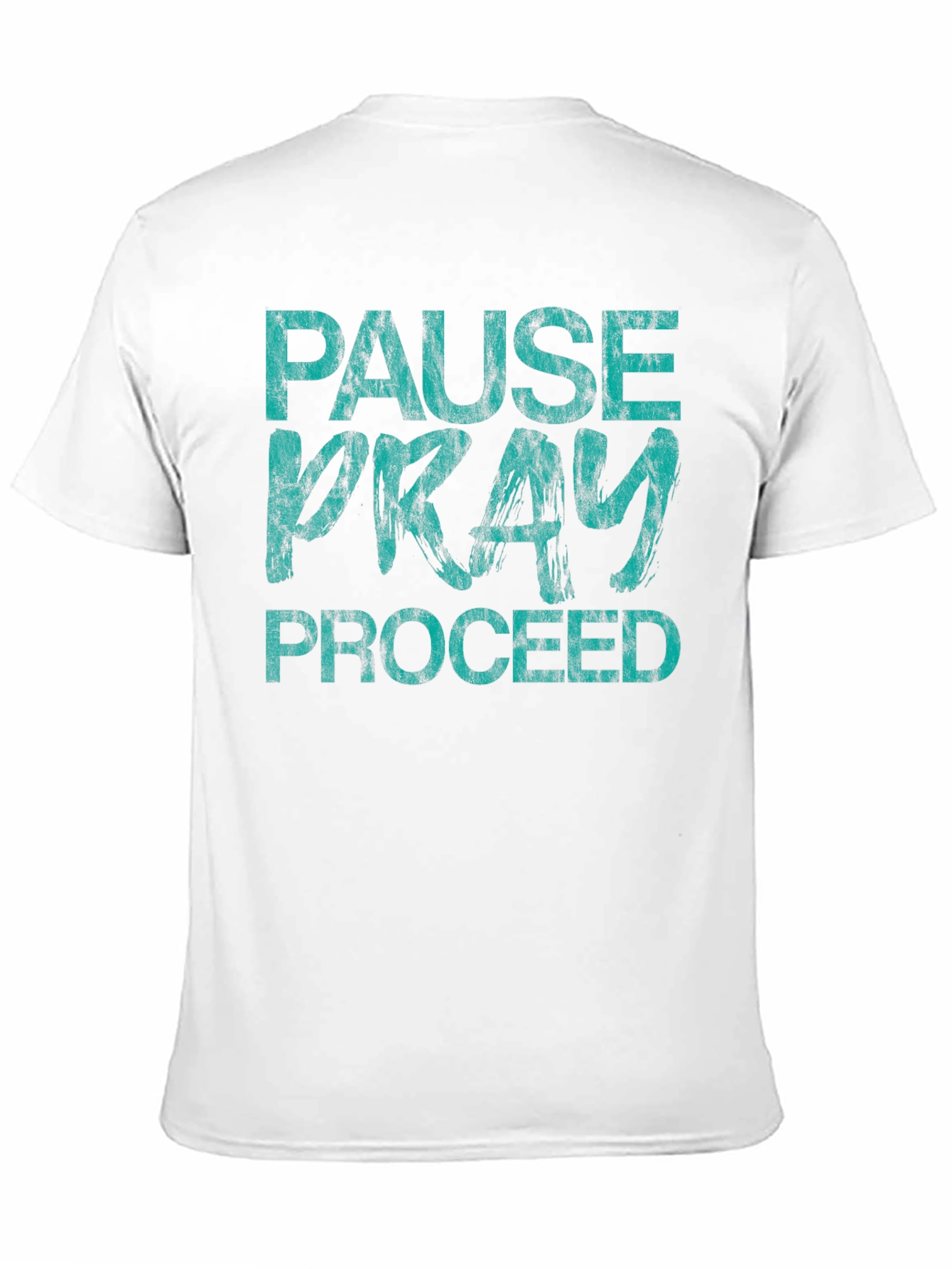 Pause Pray Proceed Graphic Tee - Inspiring Black T-Shirt