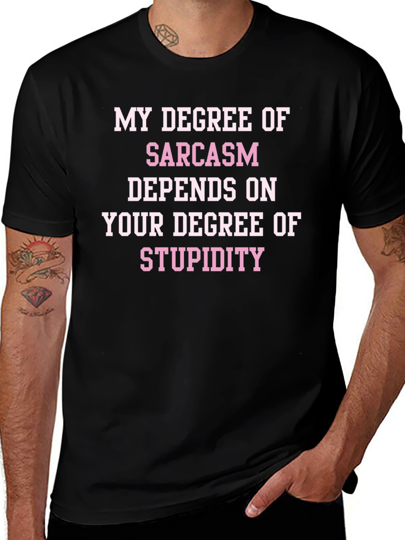 Sarcasm Degree Tee - Black Novelty T-Shirt