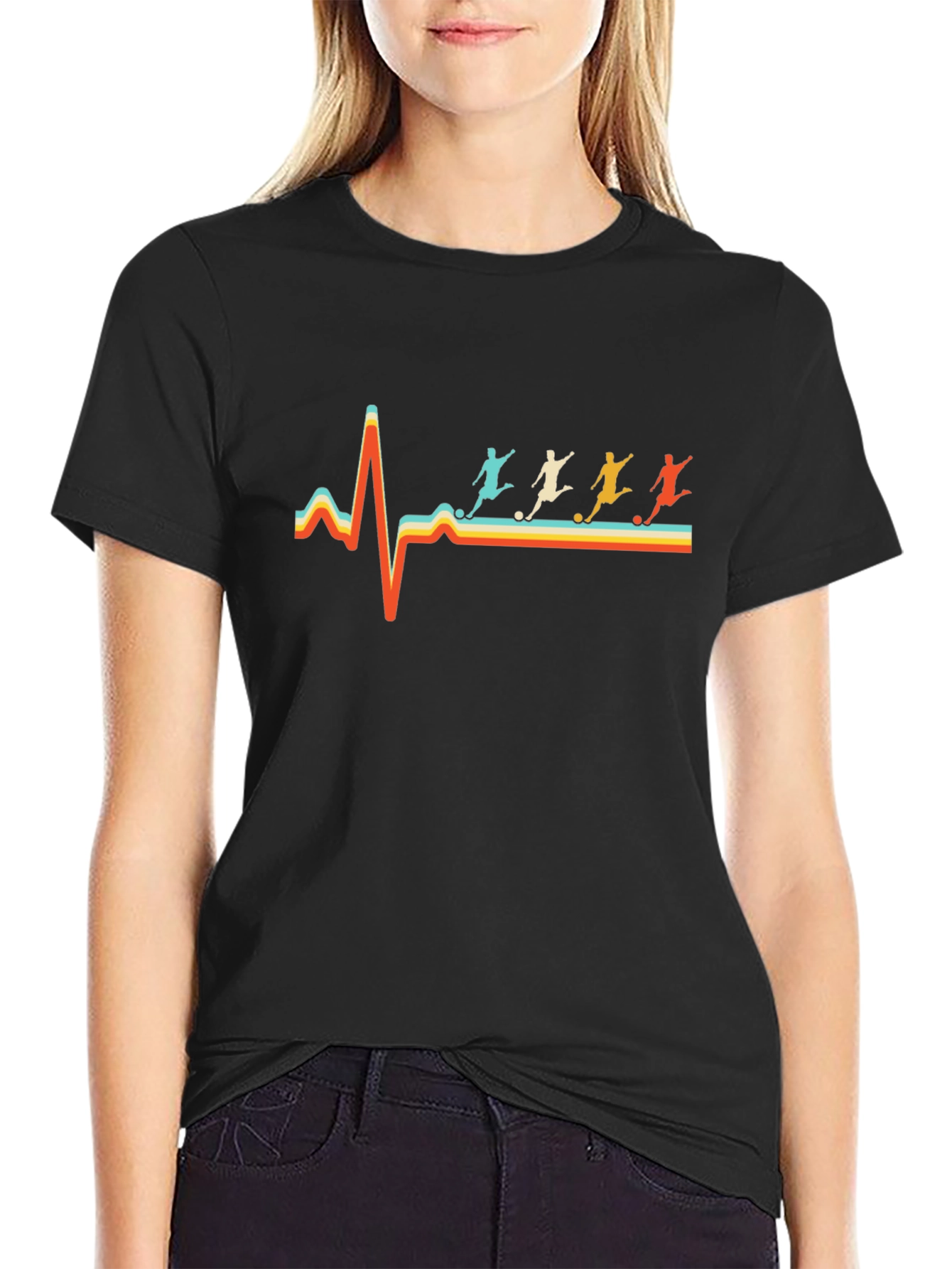 Soccer Heartbeat T-Shirt - Retro Graphic Tee