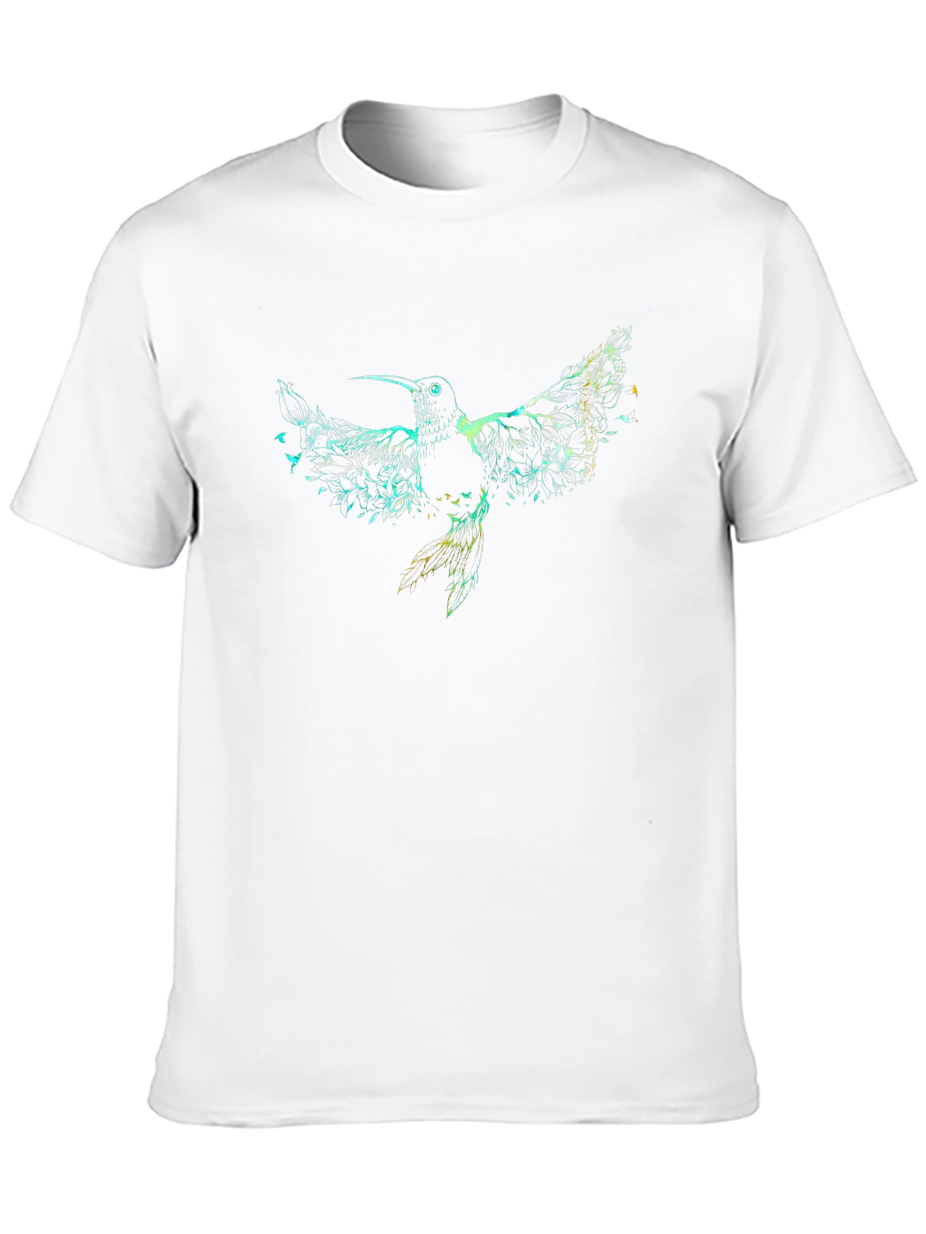 Hummingbird Graphic Print T-Shirt - Casual Style