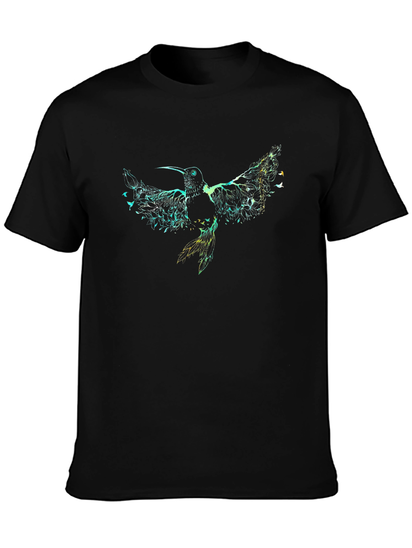 Hummingbird Graphic Print T-Shirt - Casual Style