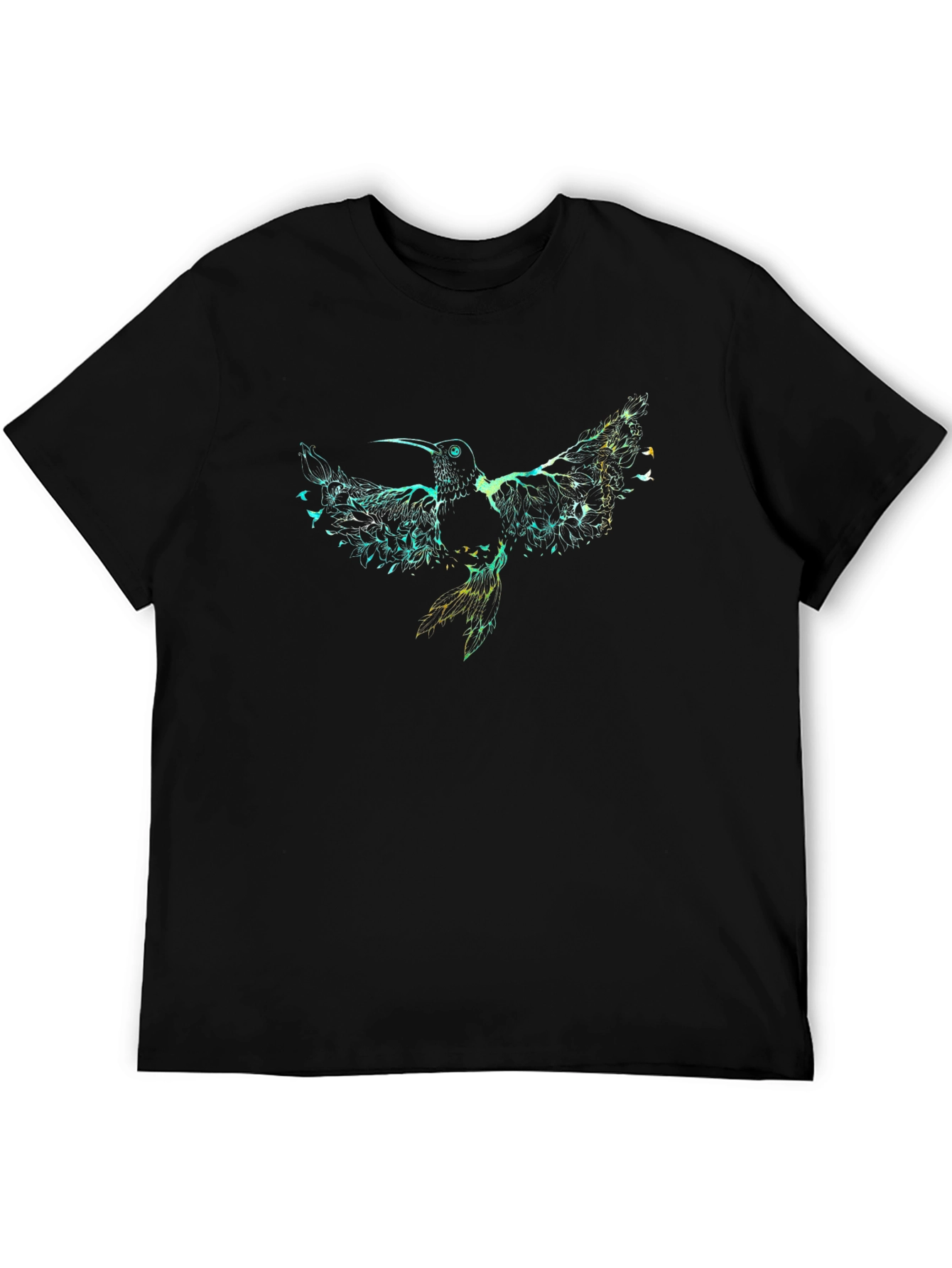 Hummingbird Graphic Print T-Shirt - Casual Style