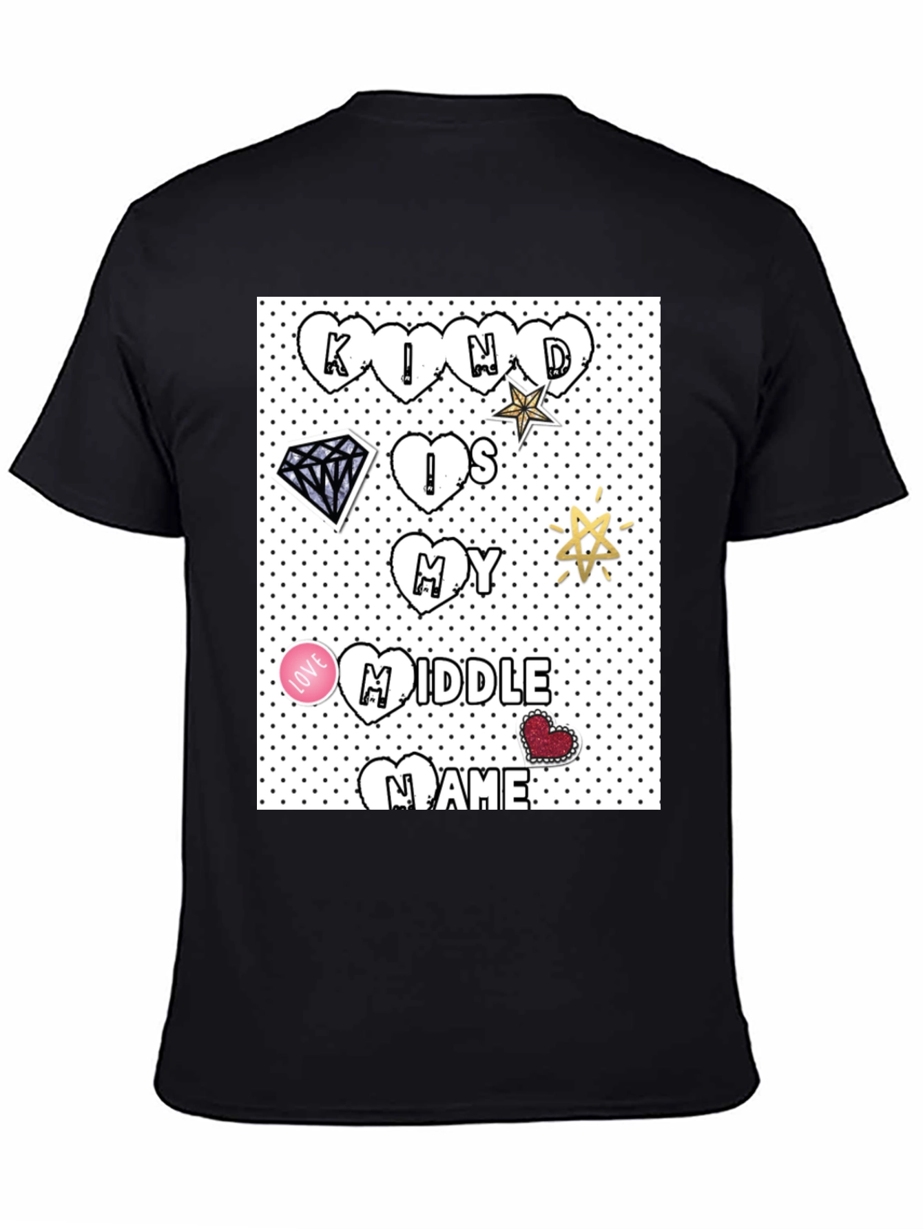 Kind is My Middle Name Black T-Shirt
