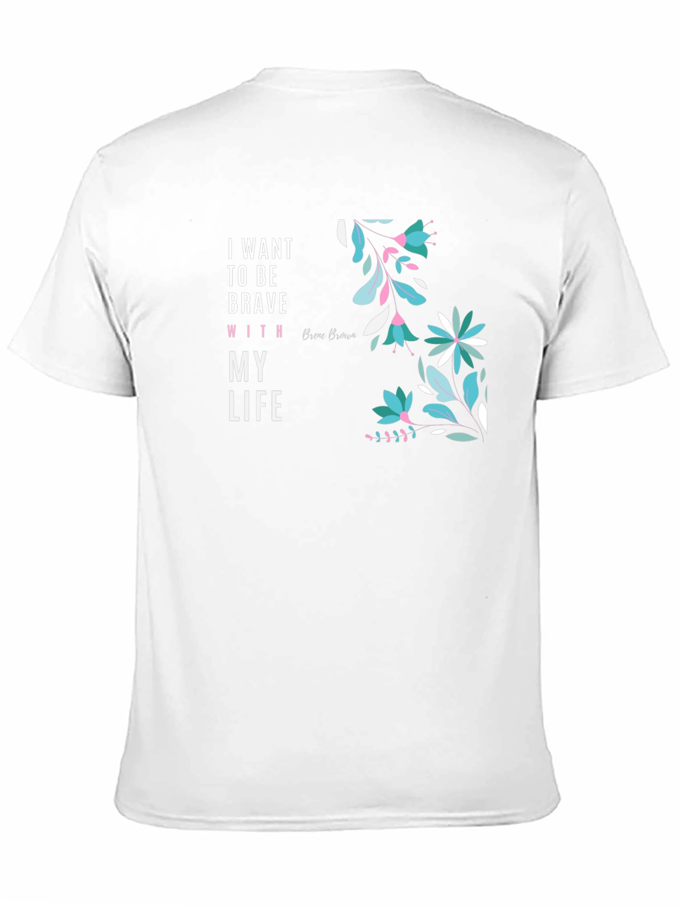 Brave Life Floral Graphic Tee - Black
