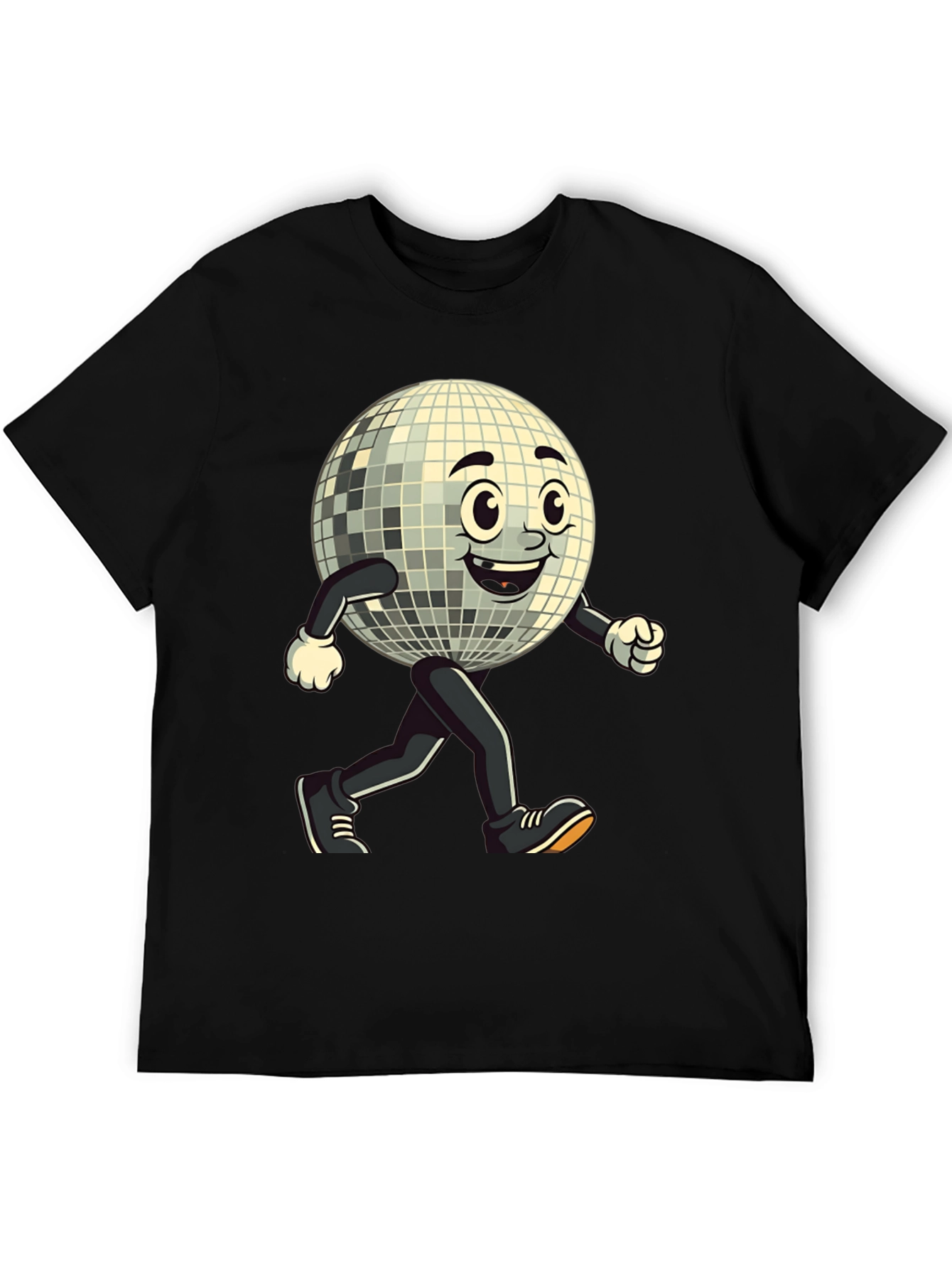 Retro Disco Ball Run T-Shirt - Groovy Design