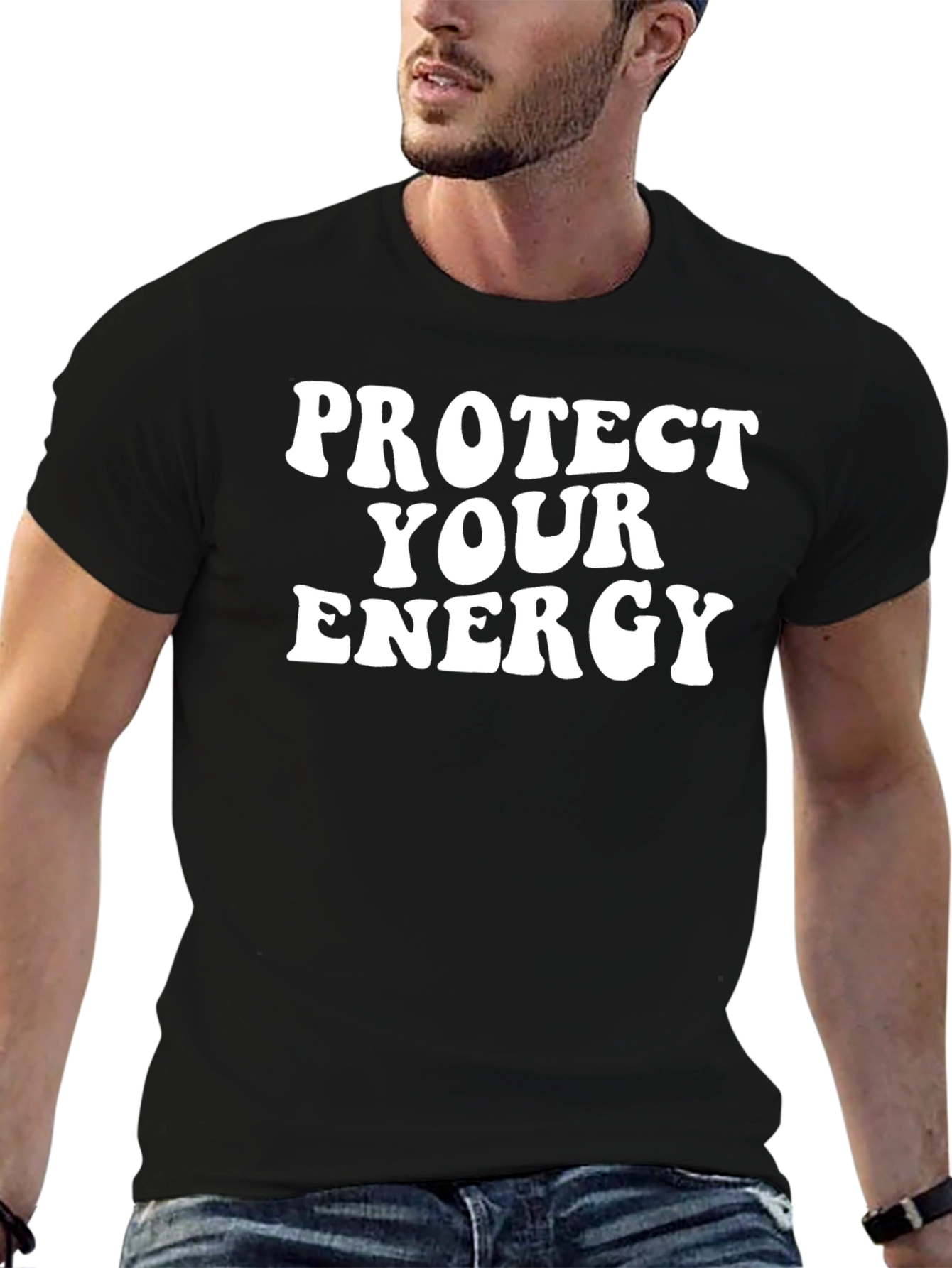 Protect Your Energy Black Graphic Tee