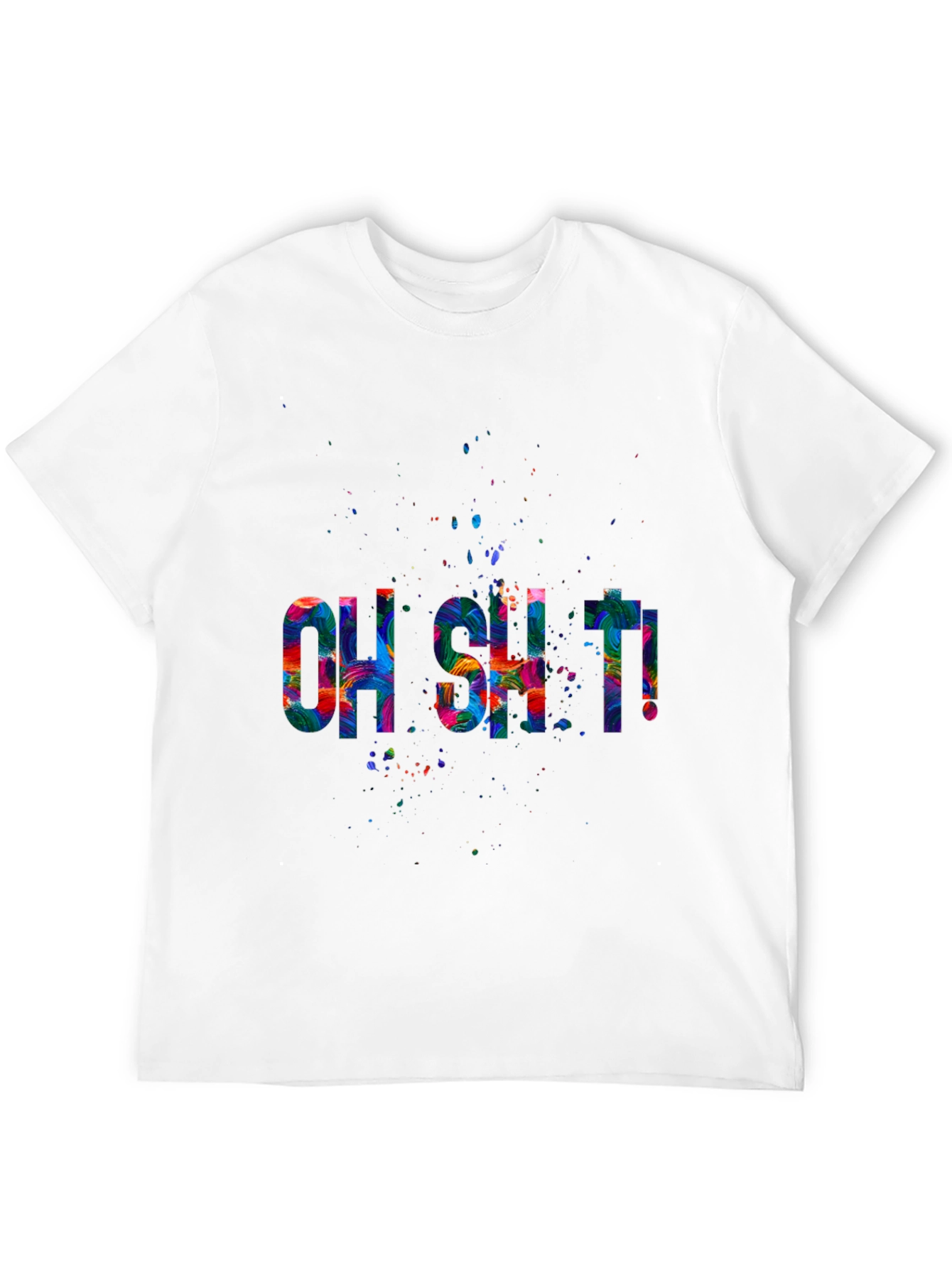 Oh Shit! Graphic Print Mens Black T-Shirt