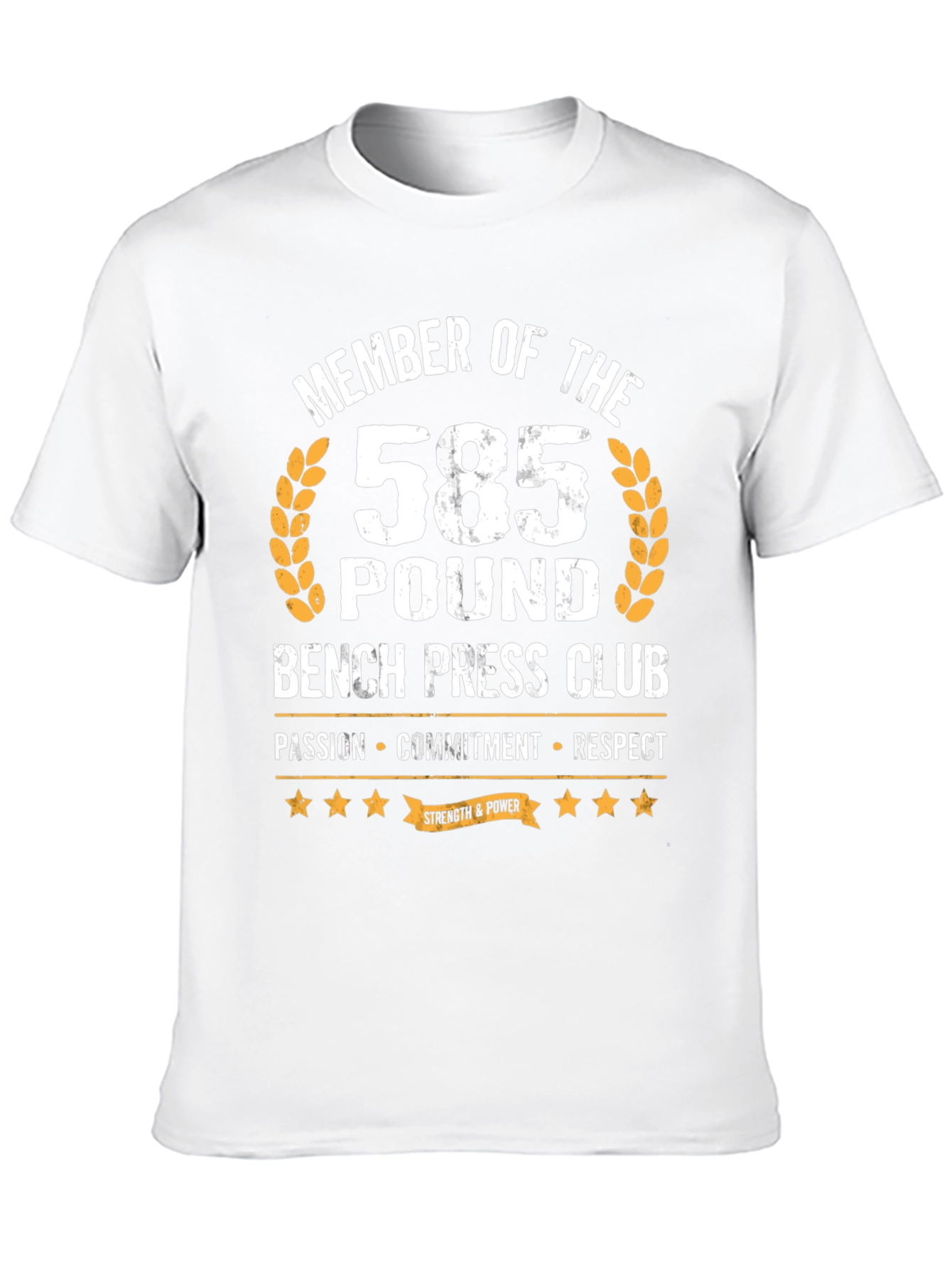 585 Pound Bench Press Club T-Shirt