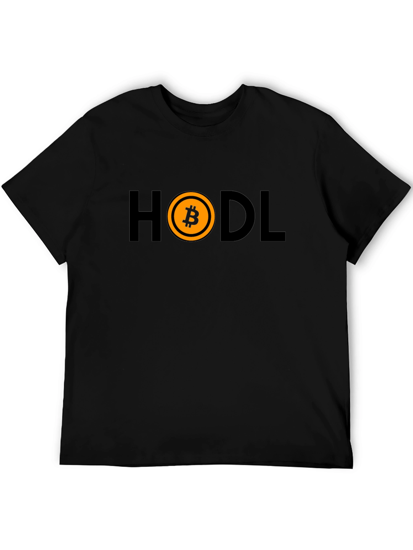HODL Bitcoin Black T-Shirt Cryptocurrency Design