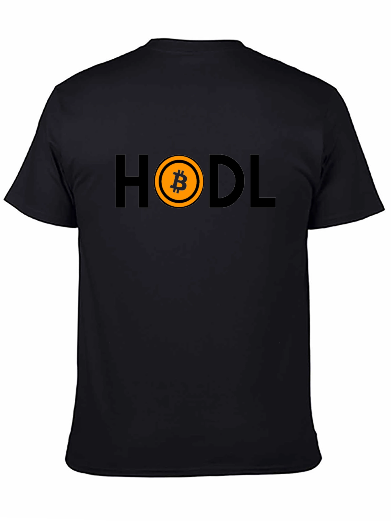 HODL Bitcoin Black T-Shirt Cryptocurrency Design